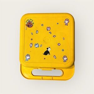 Vintage Tupperware Alphabet Case Yellow Art Pencil School Storage Crayon Box #2